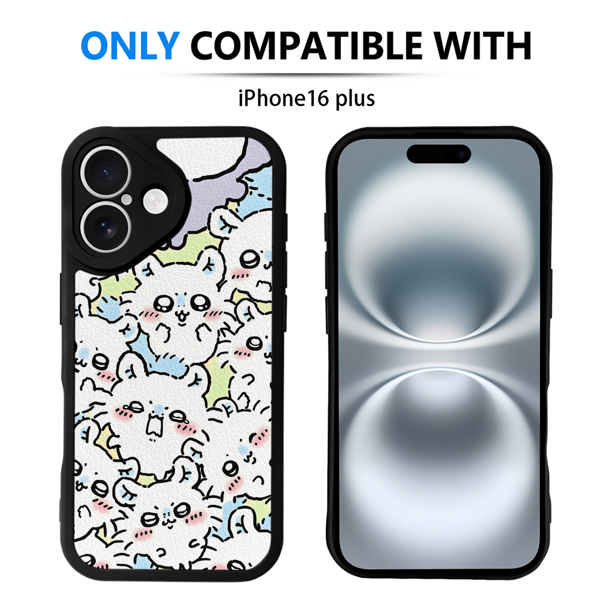 （画像用） ちいかわ Chii-kawa 【iPhone 16シリーズ対応】シリコンスマホケース（レザー調） 材質：シリコン